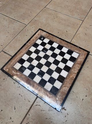 Tablero de ajedrez de mármol hecho a mano