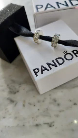 2 Charm Clip Pandora Pave con circonitas.