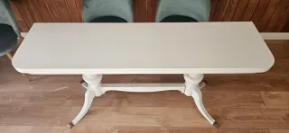 Mesa de comedor plegable blanca