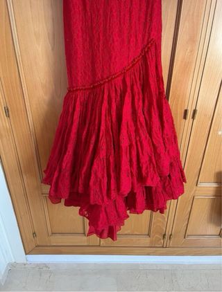 Traje Flamenca Gitana Rojo
