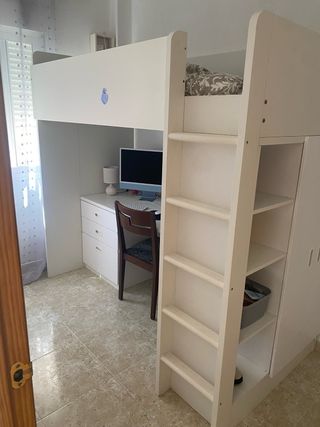Litera con escritorio y armario