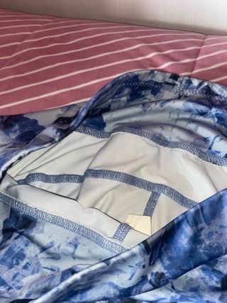 Mallas Adidas Estampadas Azul y Blanco