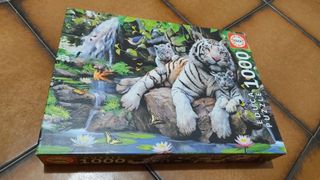 Puzzle Educa 1000 piezas Tigres Blancos