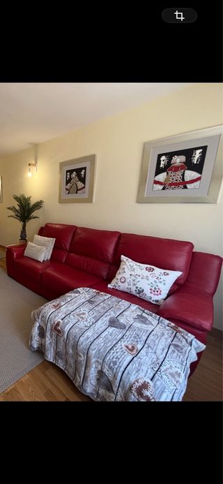 Sofá Chaise Longue Piel con relax motorizado