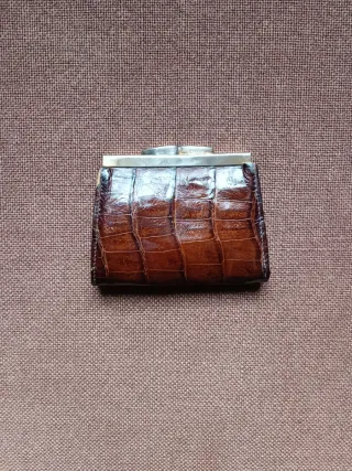Monedero vintage piel cocodrilo