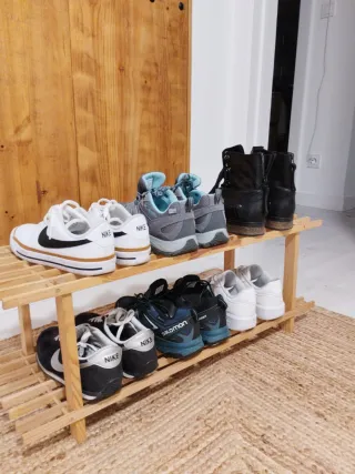 Zapatero desmontable de madera