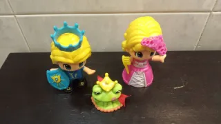 Bonecos Pinypon - Príncipe, Princesa e Sapo