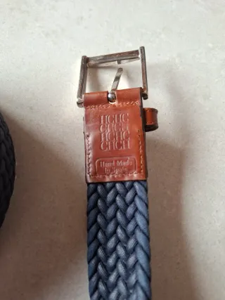 Cinturón Carolina Herrera trenzado azul