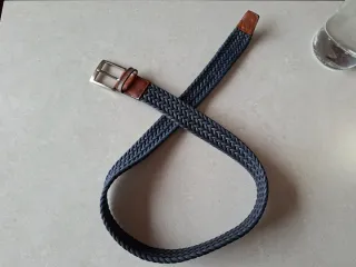 Cinturón Carolina Herrera trenzado azul