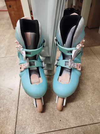 Patines en línea infantiles color turquesa