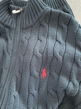 Maglione Polo Ralph Lauren Uomo Zip Blu