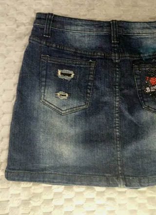 Falda Vaquera Y2K Rosa & Rose Talla Única