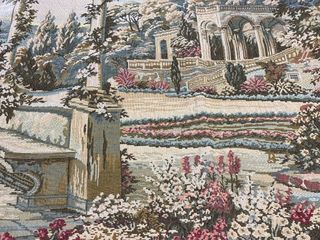 Tapiz jardín francés antiguo