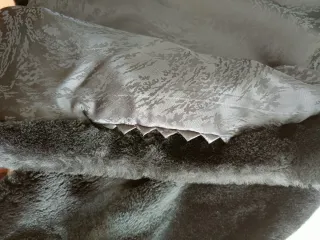 Abrigo mutón negro mujer