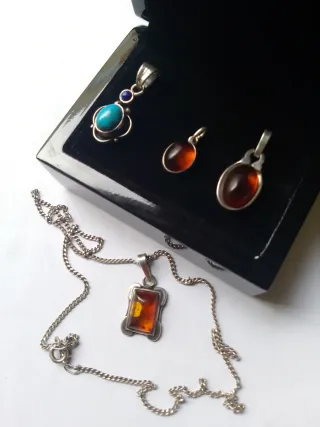 Colgantes Plata Antiguos con Cadena