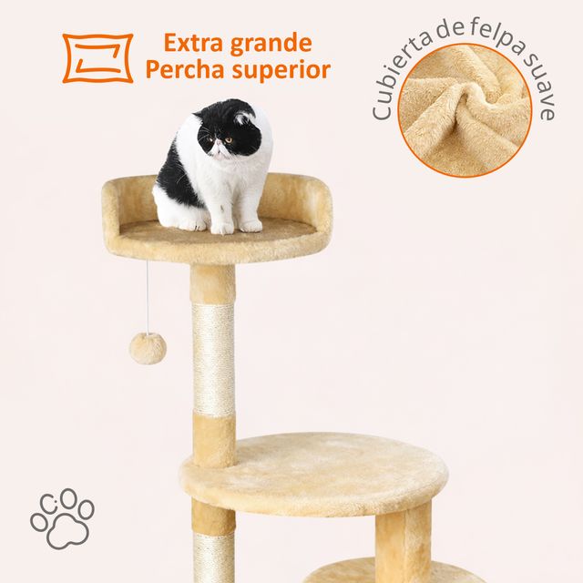Árbol Rascador para Gatos Beige