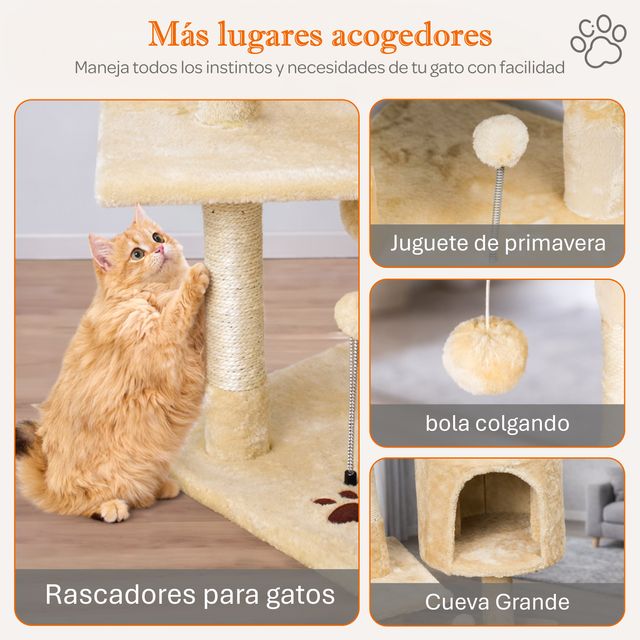 Árbol Rascador para Gatos Beige
