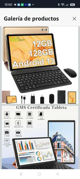 Tablet Android con Teclado y Ratón