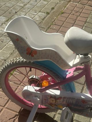 Bicicleta niña 14 pulgadas rosa y turquesa