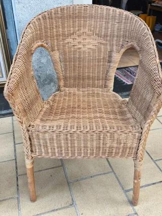 2 Sillas Ratán y bambú