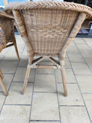 2 Sillas Ratán y bambú