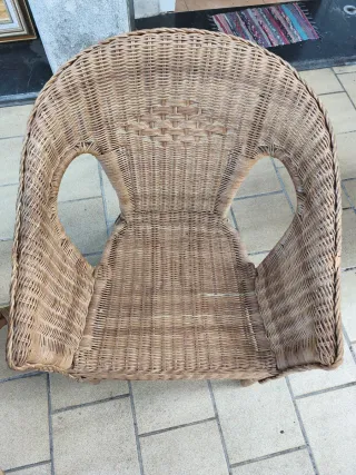 2 Sillas Ratán y bambú