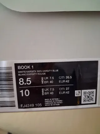 Nike Book 1 Rojo Blanco