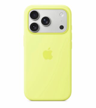 Funda Silicona iPhone 17 Pro Amarillo MagSafe