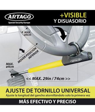 Antirrobo manillar ARTGO Barra Rígida