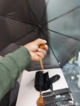 Paraguas plegable negro