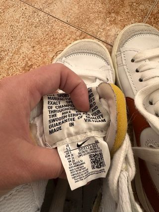 Zapatillas Nike Blancas y Naranja Jumbo