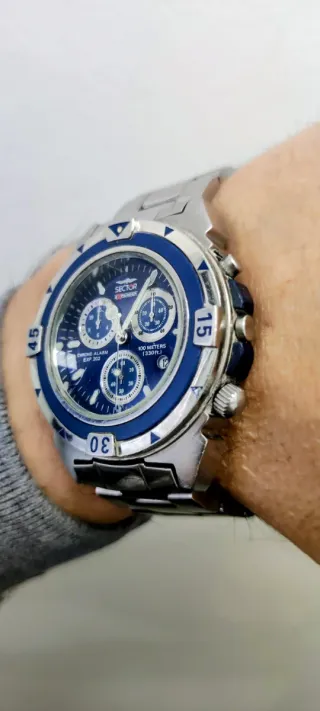 Orologio Sector Chrono Diver Exp 202 Alarm Vintage