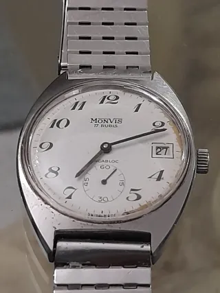 Orologio Monvis Vintage Argento Bianco