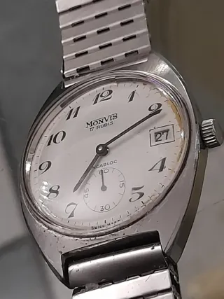 Orologio Monvis Vintage Argento Bianco
