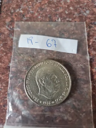 Moneda 100 Pesetas Plata Franco 1966