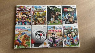 Lote juegos wii 180€, juegos sueltos 7€ cada uno