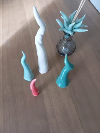 Set Corni Profumatore Ceramica Vetro