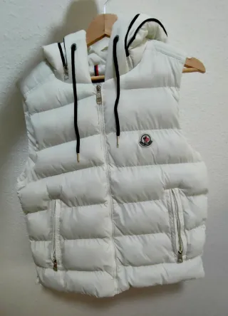 Chaleco acolchado Moncler blanco