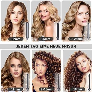 Juego de rizador con diferentes accesorios 6 en 1