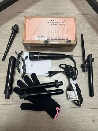 Juego de rizador con diferentes accesorios 6 en 1