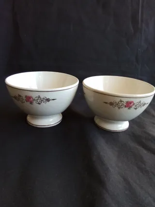 2 Tazones Antiguos San Claudio Porcelana