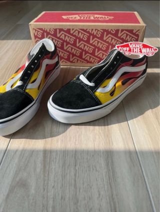 Vans Old Skool fiamme nere multicolor