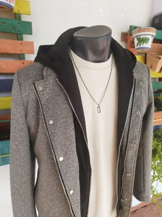 Chaqueta Zara gris jaspeado Talla M