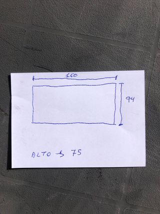 Mesa de jardín rectangular gris