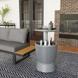Mesa nevera exterior gris 41L