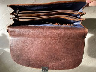 Maletín Lotusse Piel Marrón Vintage