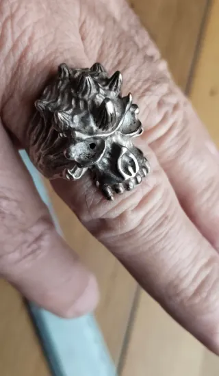 Anillo Plata Maciza Calavera 21mm