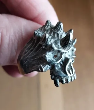 Anillo Plata Maciza Calavera 21mm