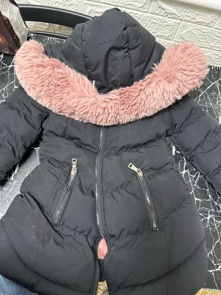 Capotto bambina nero con cappuccio