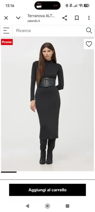 Cintura corsetto Terranova nera misura 85 cm